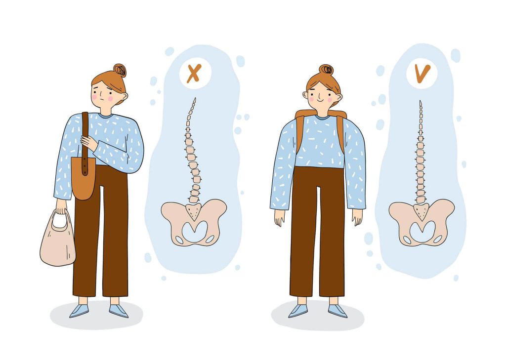 Mochilas com alças acolchoadas e ajustáveis distribuem o peso de maneira uniforme